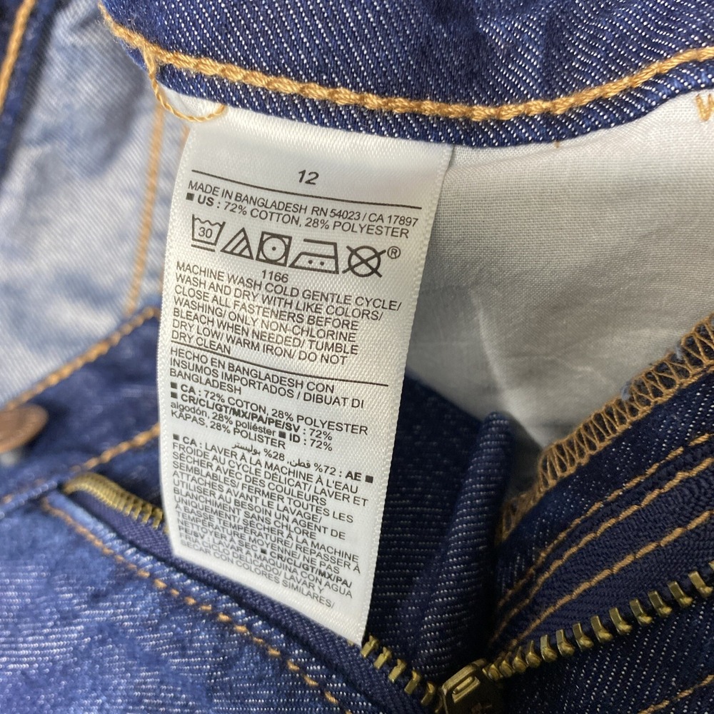 OLD NAVY Girls Blue Denim Frayed Hem High Rise Adjustable Waist Shorts Size 12 - Picture 11 of 11